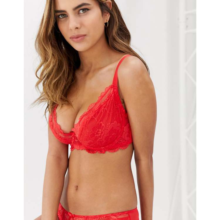 Corpiño rojo hotsell de encaje