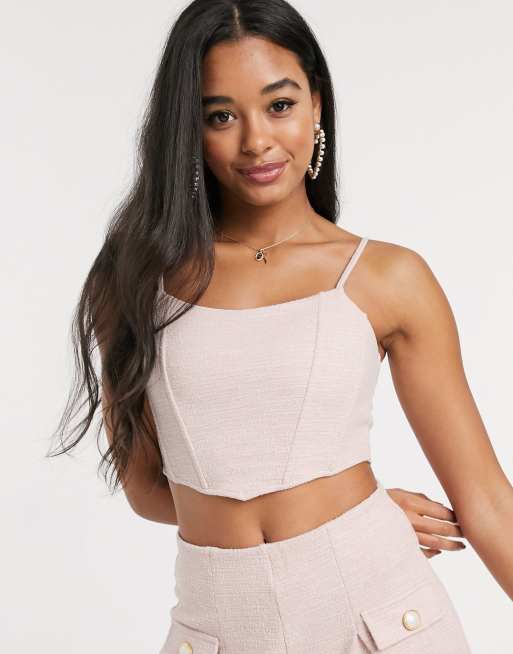 Conjunto de pantalones cortos y corsé de bouclé de ASOS DESIGN, 2 de 3