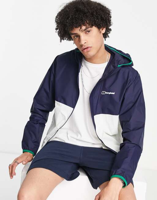 Espíritu historia Gran cantidad Cortavientos azul marino y blanco ligero y plegable Corbeck de Berghaus |  ASOS