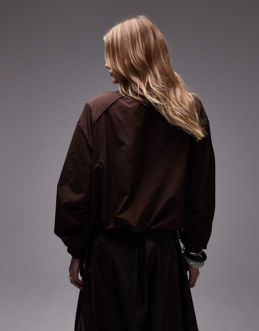 Cortavientos técnico marrón chocolate de ASOS DESIGN, 2 de 4