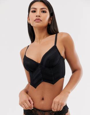 Cosabella Wildflower bustier in black