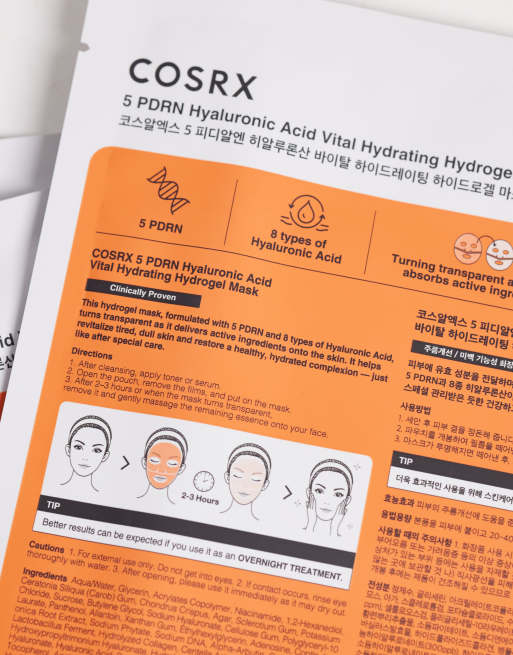 Cosrx 5 PDRN Hyaluronic Acid Vital Hydrating Hydrogel Mask x3 , 3 of 4