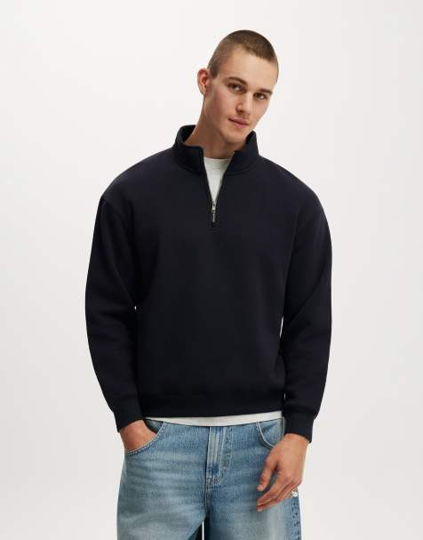 Cotton On 1/4 zip fleece in blue