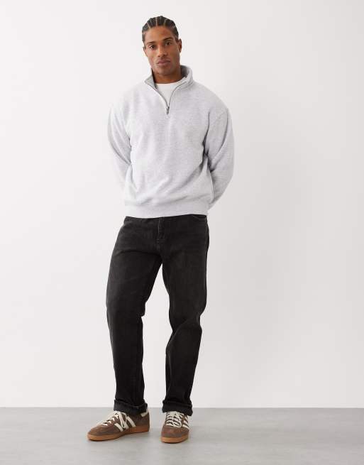 Cotton On 1/4 zip fleece sweatshirt in grey, 2 of 5