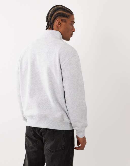 Cotton On 1/4 zip fleece sweatshirt in grey, 3 of 5