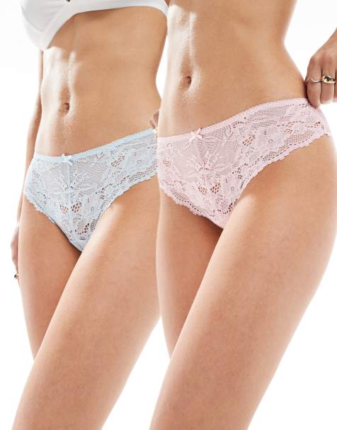 Cotton On 2 pack everyday all over lace cheeky brief - view 1