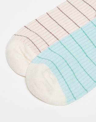 Cotton:on Cotton On 2-pack Grid Pattern Crew Sock In Multi