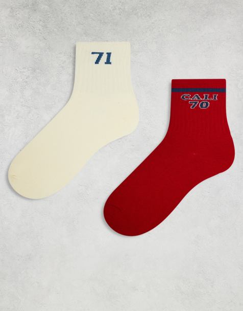 Cotton On 2 pack retro sporty crew socks - view 1