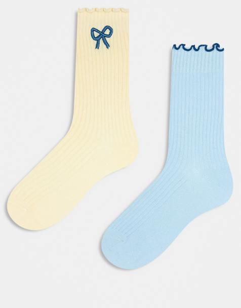 Cotton On 2 pack the perfect pair frill rib crew sock - view 1