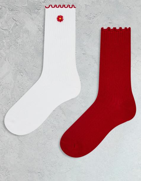 Cotton On 2 pack the perfect pair frill rib crew sock - view 1