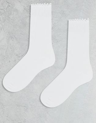Cotton:on Cotton On 2 Pack The Perfect Pair Frill Ribbed Crew Socks