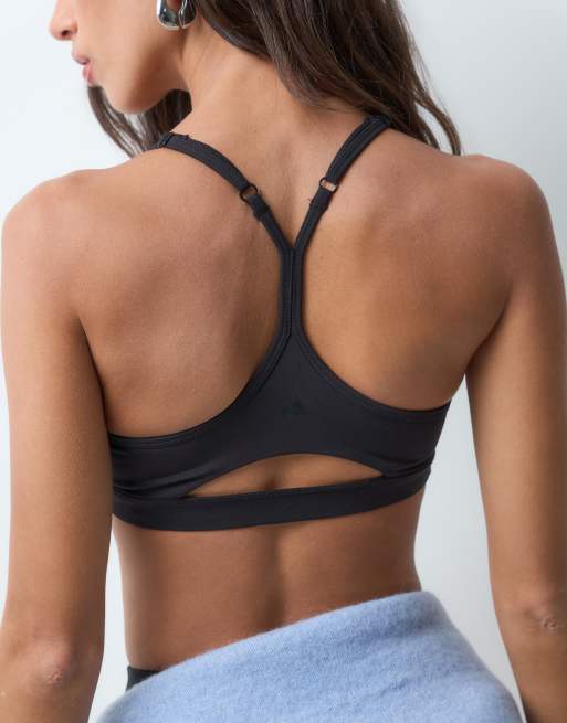 Cotton On 2er-Pack Active Crop-Tops mit Schlüsselloch-Ausschnitt in Schwarz, 3 von 4