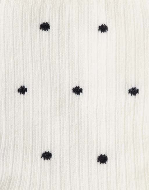 Cotton On 2pk The perfect pair frill ribbed ankle socks in black white, 3 of 3