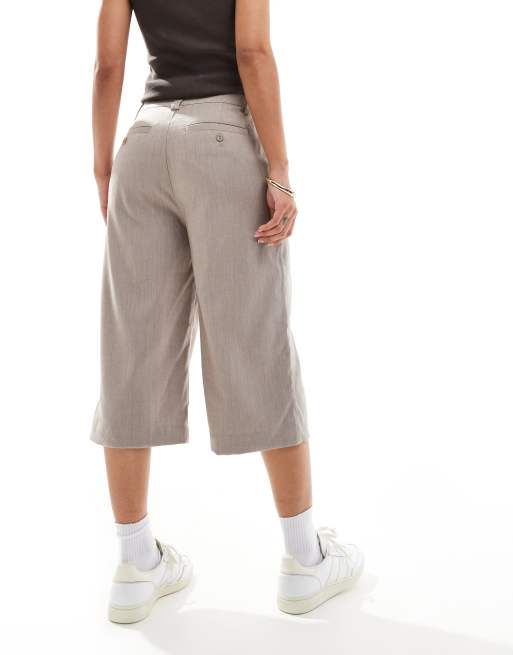 Cotton On - 3/4 broek met lage taille in taupe, 3 van 5