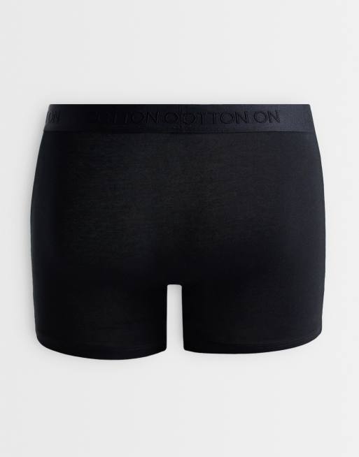 Cotton On 3 pack boxers in black grey and white, 3 of 3