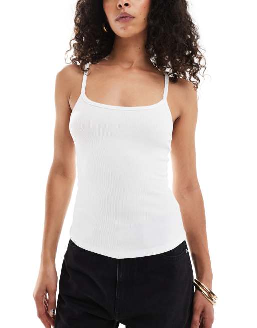 Cotton On 3 pack Byron scoop spaghetti strap cami in black white and grey
