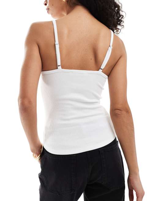 Cotton On 3 pack Byron scoop spaghetti strap cami in black white and grey