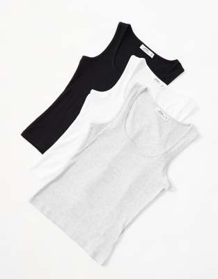 Cotton:on Cotton On 3 Pack Byron Scoop Tank