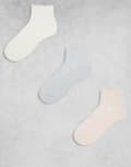[Cotton:On] Cotton On 3 pack diamante frill ankle socks in multi One Size MULTI