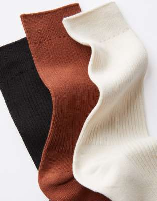 Cotton On 3 Pack Easy Socks In Multi