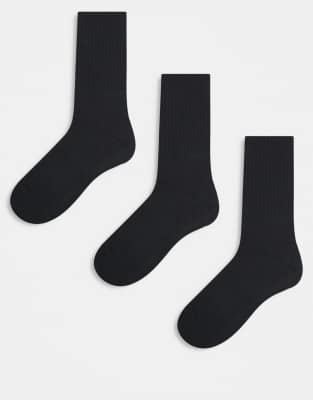 Cotton On 3-pack essential socks in black