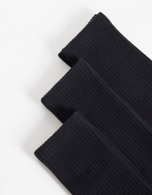 Cotton On 3 pack essential socks in black, 3 of 3