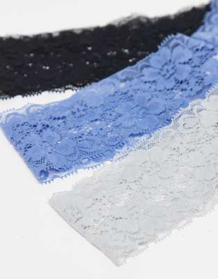 Cotton On 3 Pack Everyday Lace Comfy Thong In Multi