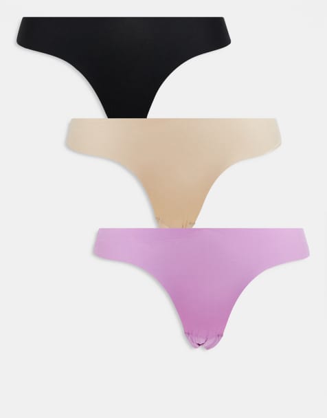 Cotton On 3 pack invisible g-string briefs in multi - view 1