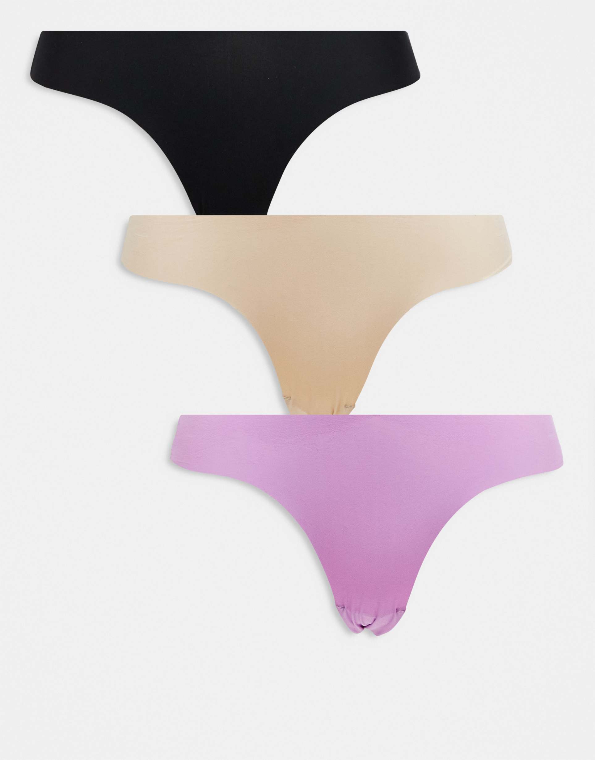 cotton on 3 pack invisible g-string briefs in multi