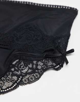 Cotton On 3 Pack Sabrina Lace Boyleg Briefs In Black