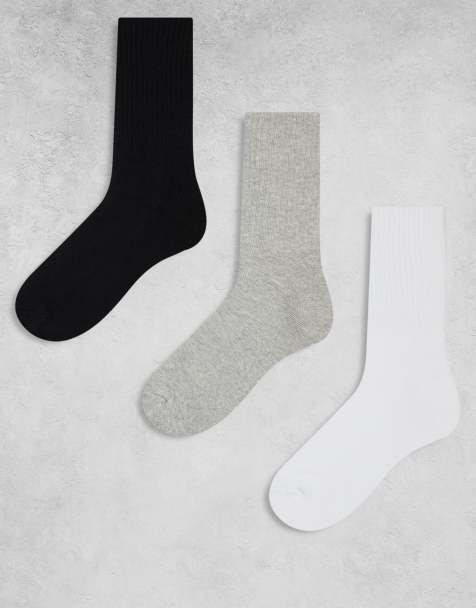 Cotton On 3 pack socks in black white and gray - view 1