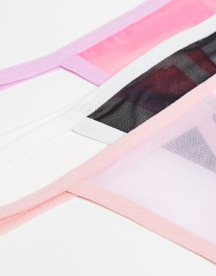 Cotton:on Cotton On 3 Pack Sporty Style Thong-multi In Multi