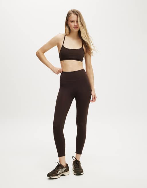 Cotton On 365 keyhole crop in brown, 4 of 4
