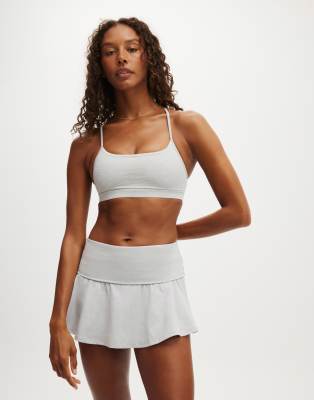 Cotton On 365 keyhole crop in light grey marle - GREY - view 1