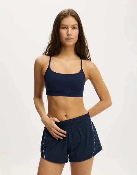 Cotton On 365 keyhole crop in mid blue - view 1