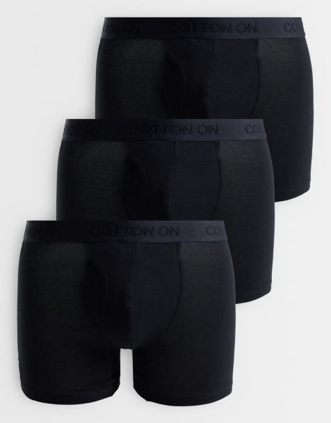 Cotton On 3er-Pack Baumwollboxershorts in Schwarz - view 1