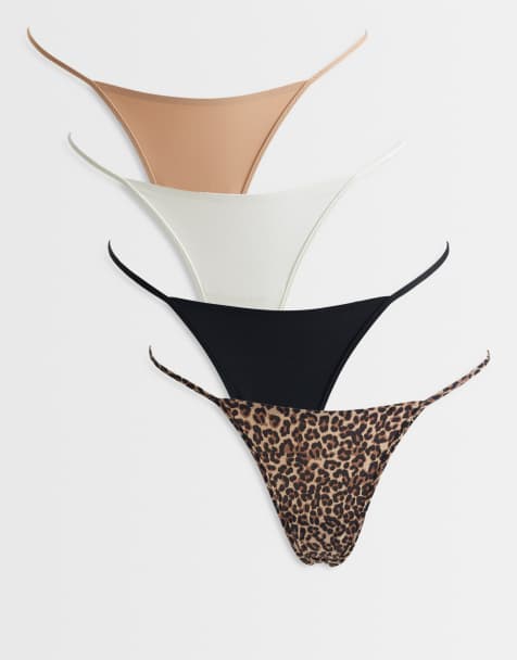 Cotton On 4 pack micro thong in multi - view 1
