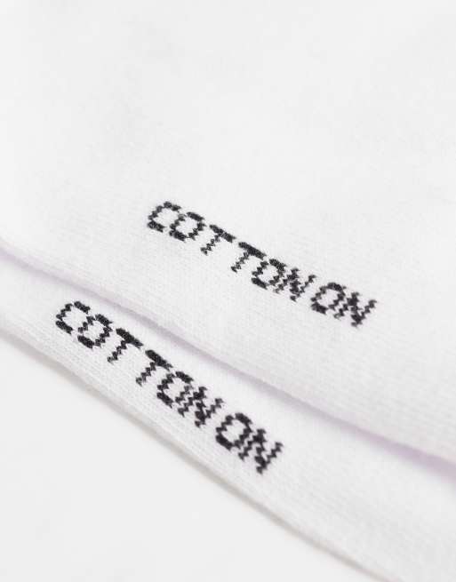 Cotton On 5-pack ankle socks in white, 2 of 3
