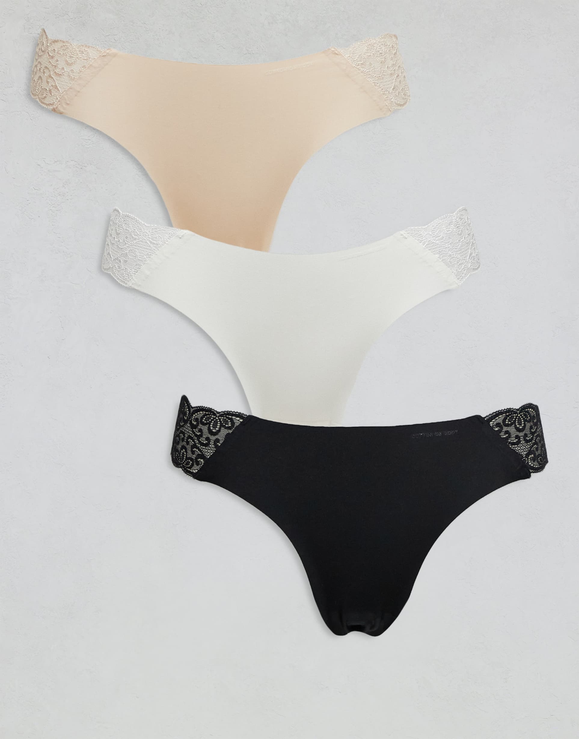 cotton on 5-pack briefs in black/frappe/cream