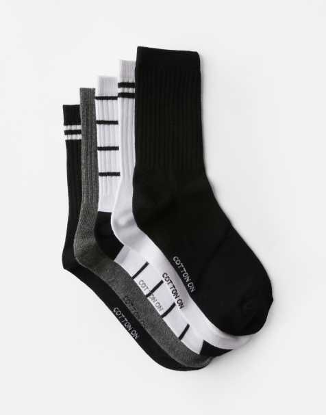 Cotton On 5pk crew sock in multi - view 1