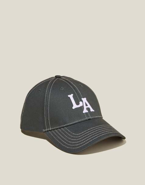 Cotton On 6 panel baseball cap in green/la - view 1