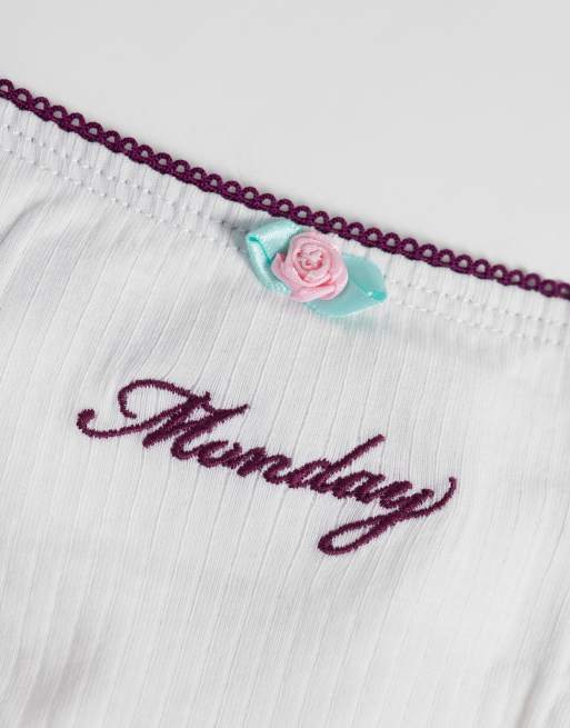 Cotton On 7 pack days of the week lingerie thongs in multi , 2 of 3