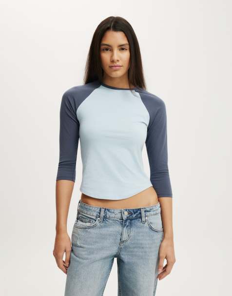Cotton On 90s baby raglan 3/4 tee in multi