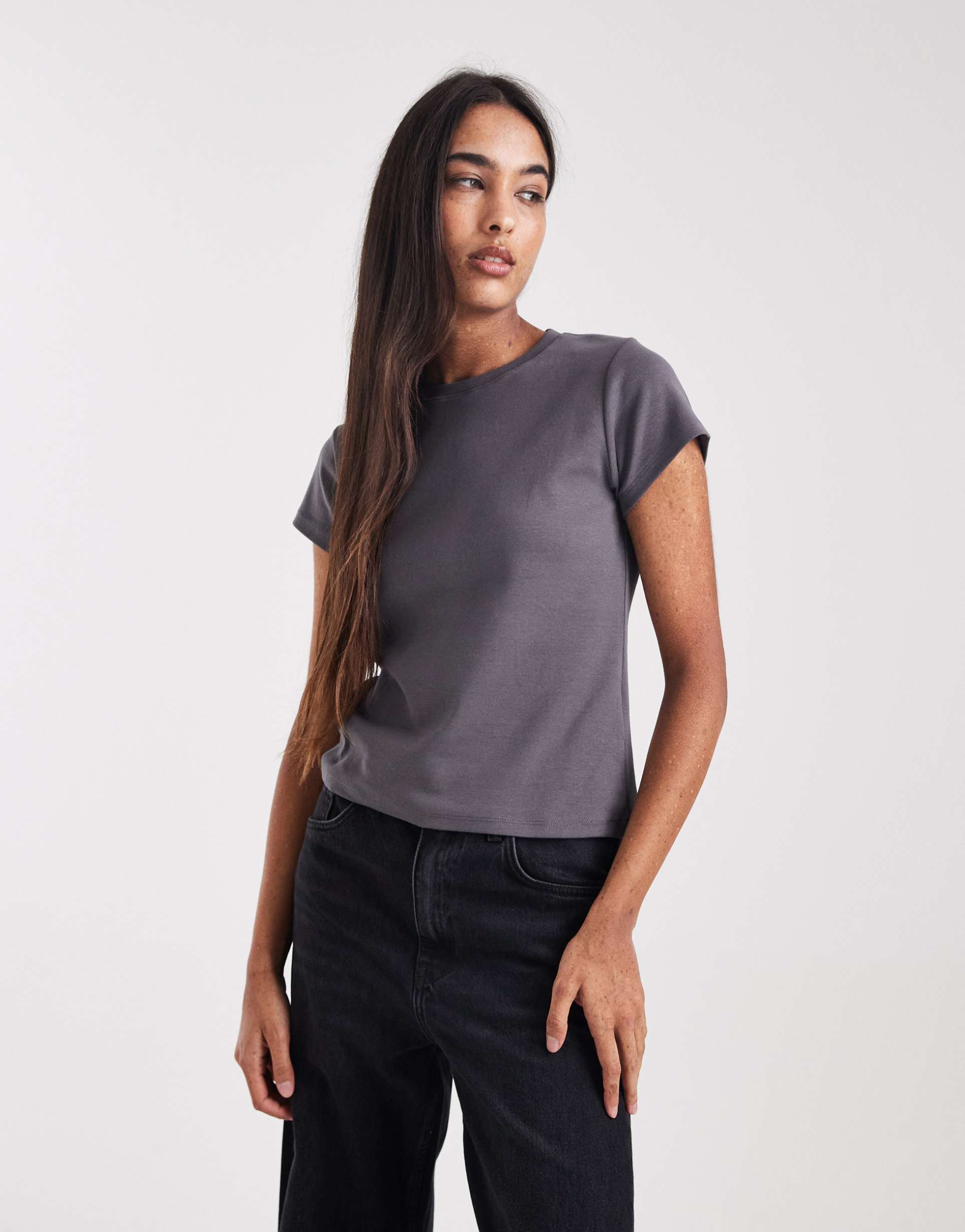 cotton on 90s baby tee in burnt ember