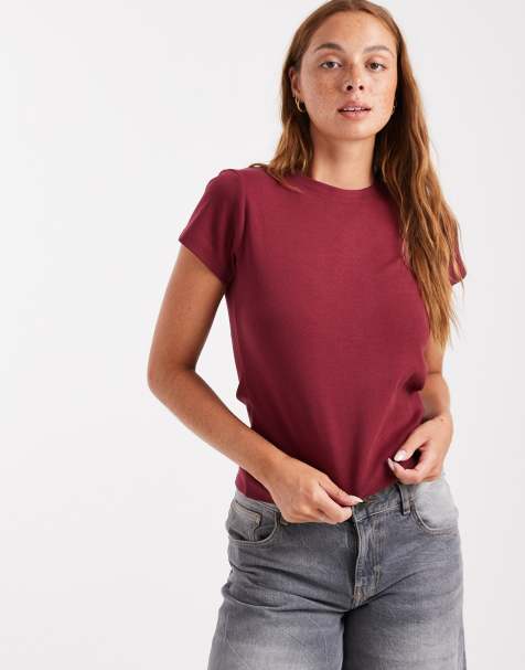 Cotton On 90's baby tee in cherrywood - view 1