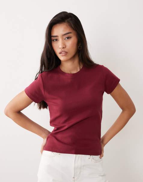 Cotton On 90's baby tee in cherrywood