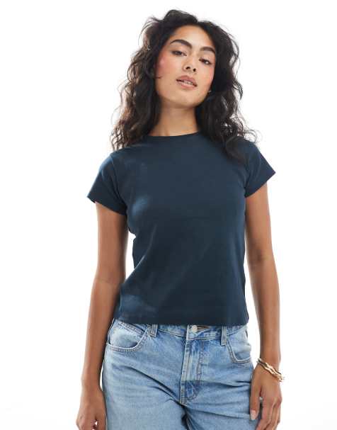 Cotton On 90s baby tee in oxford blue - view 1