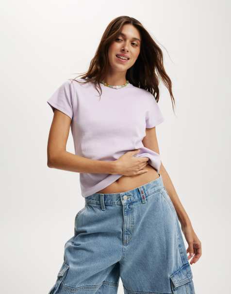 Cotton On 90s baby tee in purple