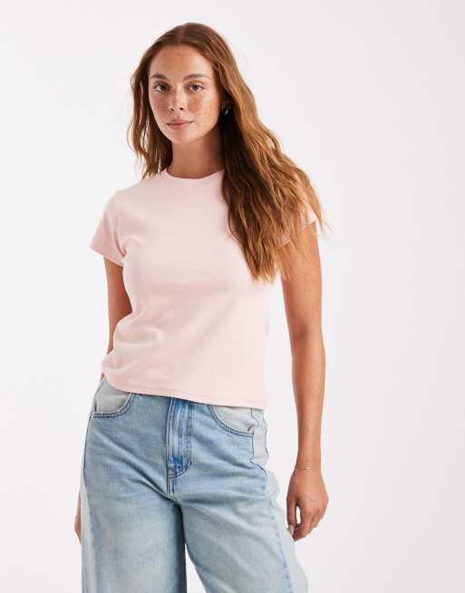 Cotton On 90s baby tee in vintage rose