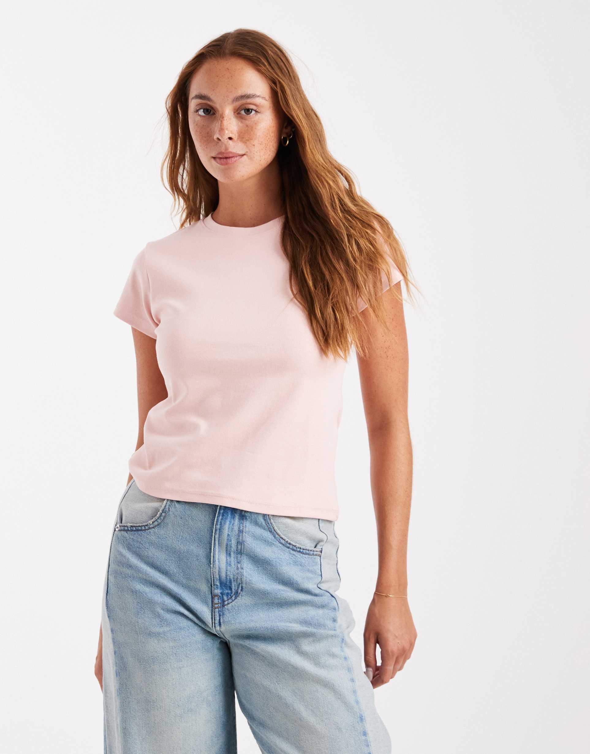 cotton on 90's baby tee in vintage rose